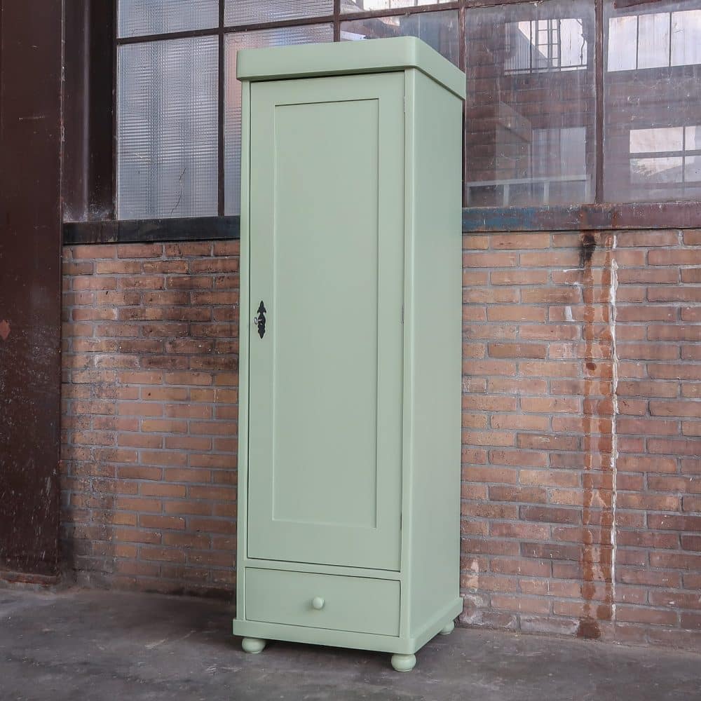 Groene eendeurs linnenkast - Afbeelding 2