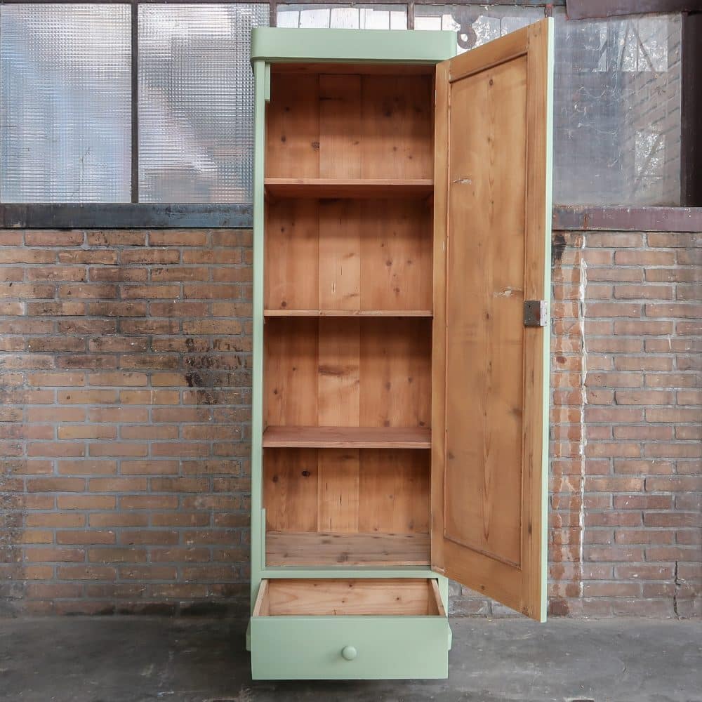 Groene eendeurs linnenkast - Afbeelding 3