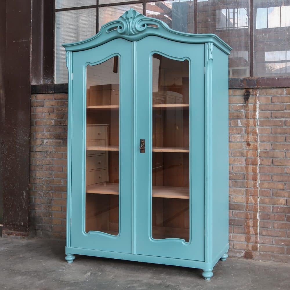 Brocante vitrinekast - Afbeelding 2