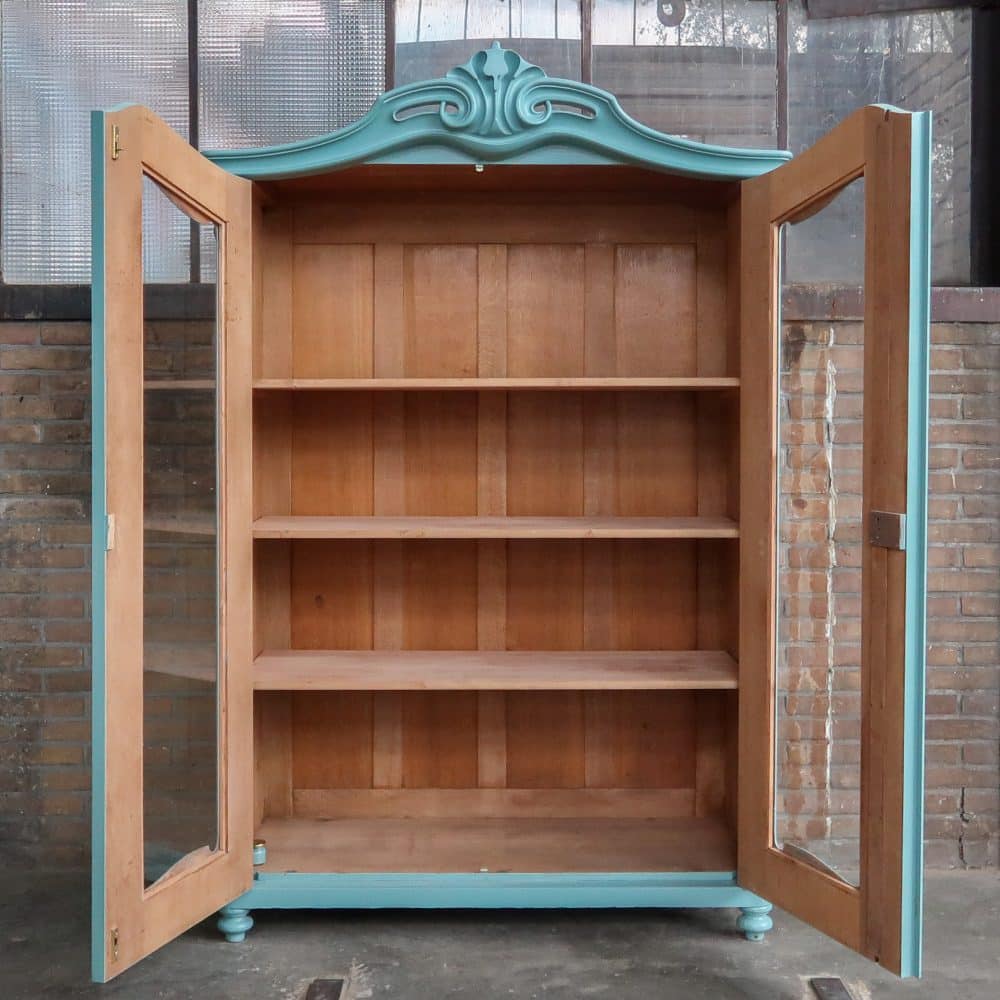 Brocante vitrinekast - Afbeelding 3