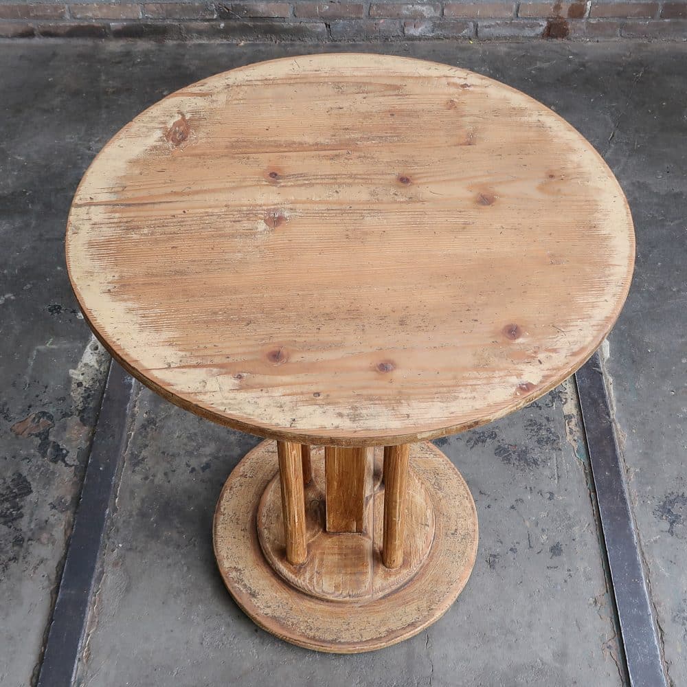 Rond brocante tafeltje - Afbeelding 2