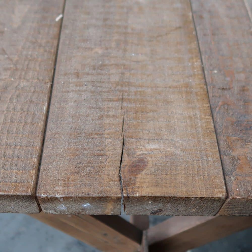 Houten kruispoot werktafel - Afbeelding 5