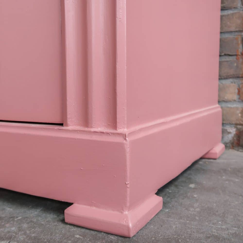 Brocante oud roze linnenkast - Afbeelding 7