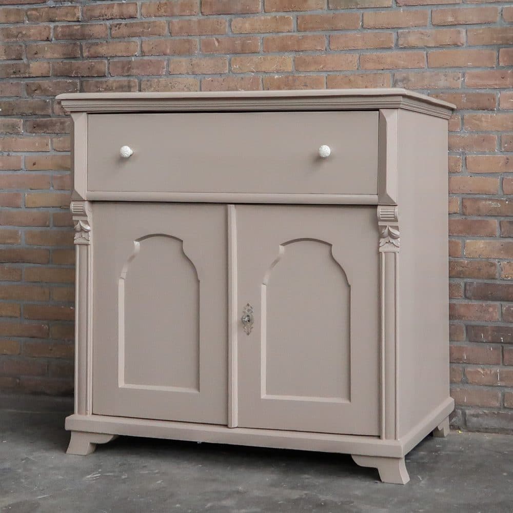 Brocante beige dressoir - Afbeelding 2