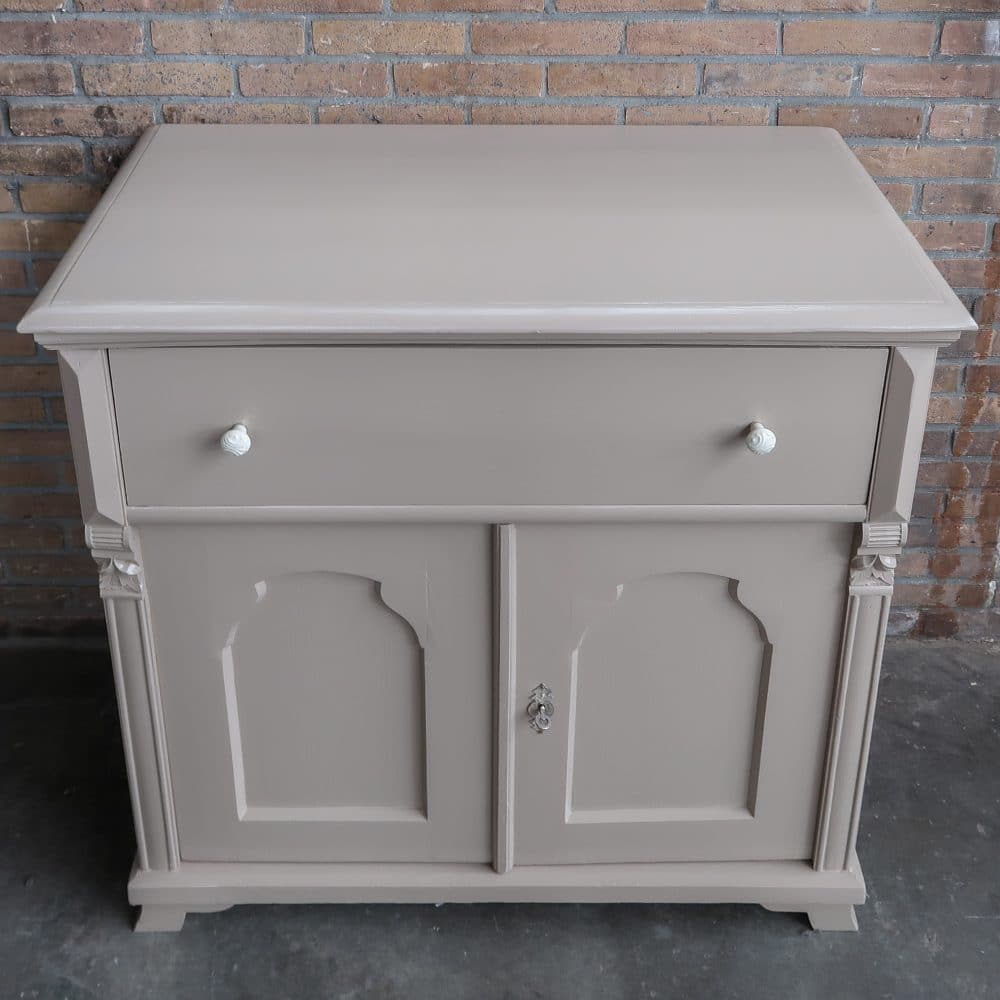Brocante beige dressoir - Afbeelding 3