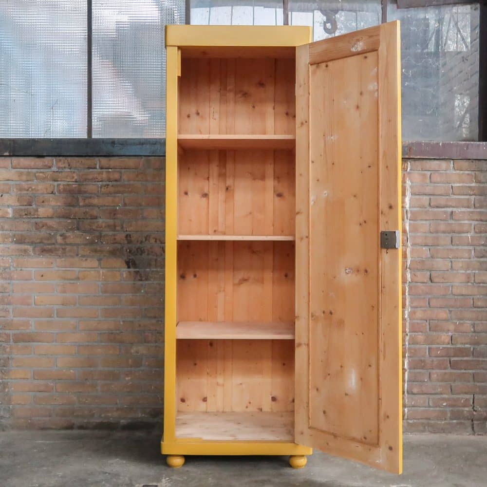 Brocante eendeurs linnenkast - Afbeelding 3