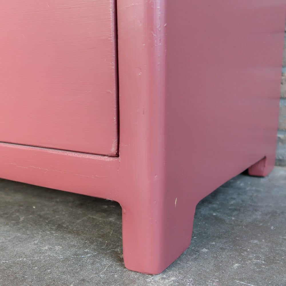 Brocante oud roze linnenkast - Afbeelding 9