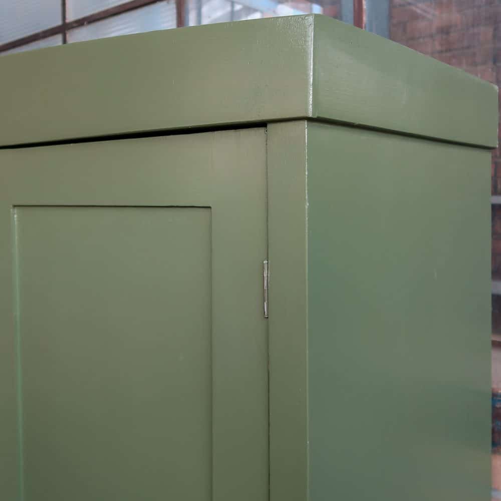 Brocante groene linnenkast - Afbeelding 5