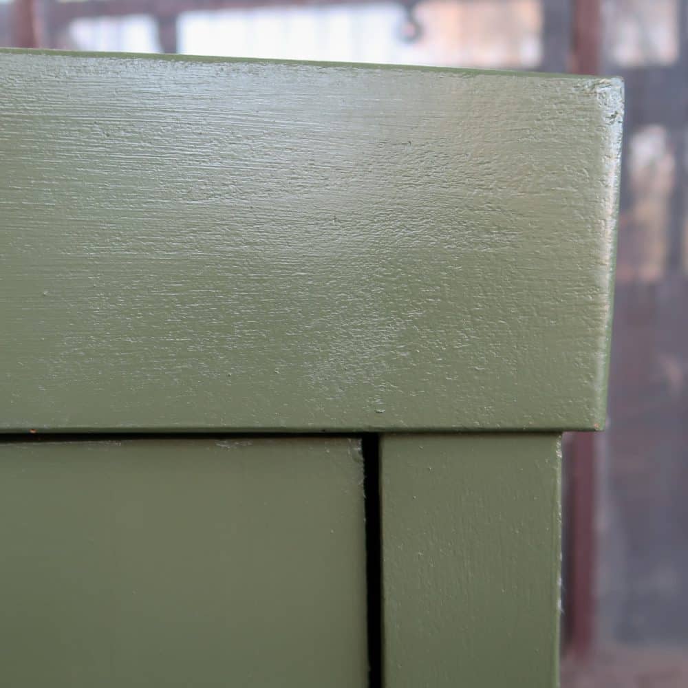 Brocante groene linnenkast - Afbeelding 6