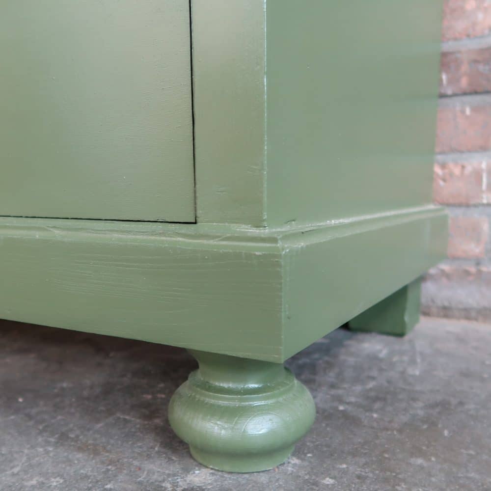 Brocante groene linnenkast - Afbeelding 9