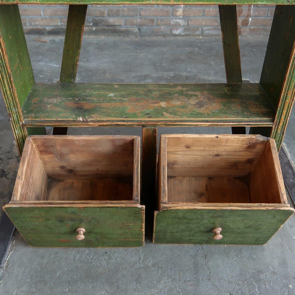 Brocante boekenrek met lades - Afbeelding 7