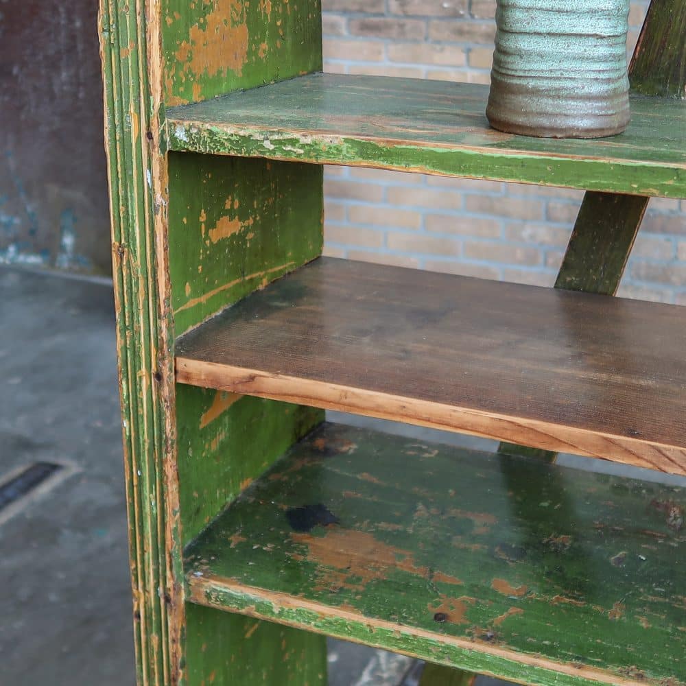 Brocante boekenrek met lades - Afbeelding 5