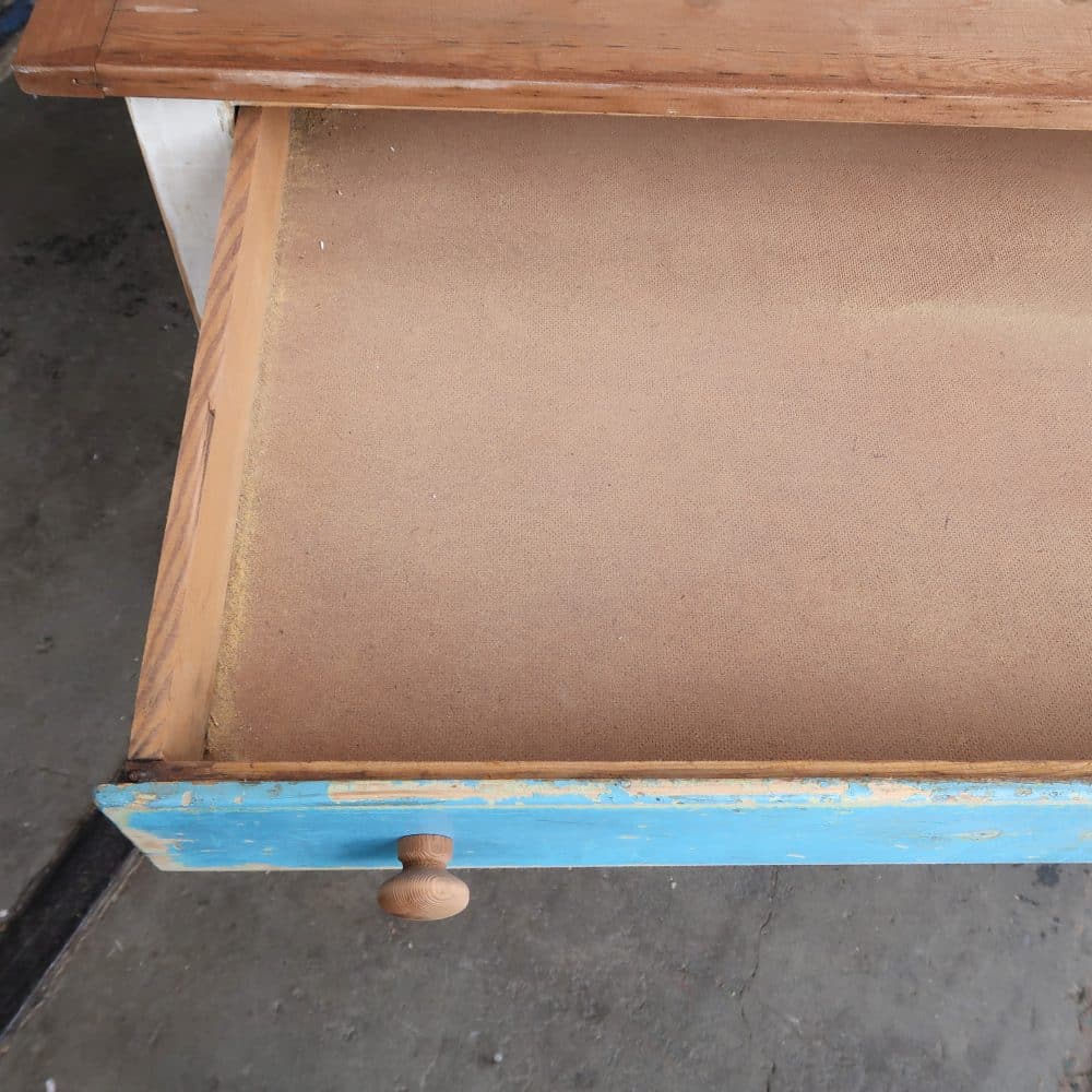 Brocante tafeltje met uitschuifbare plank - Afbeelding 4