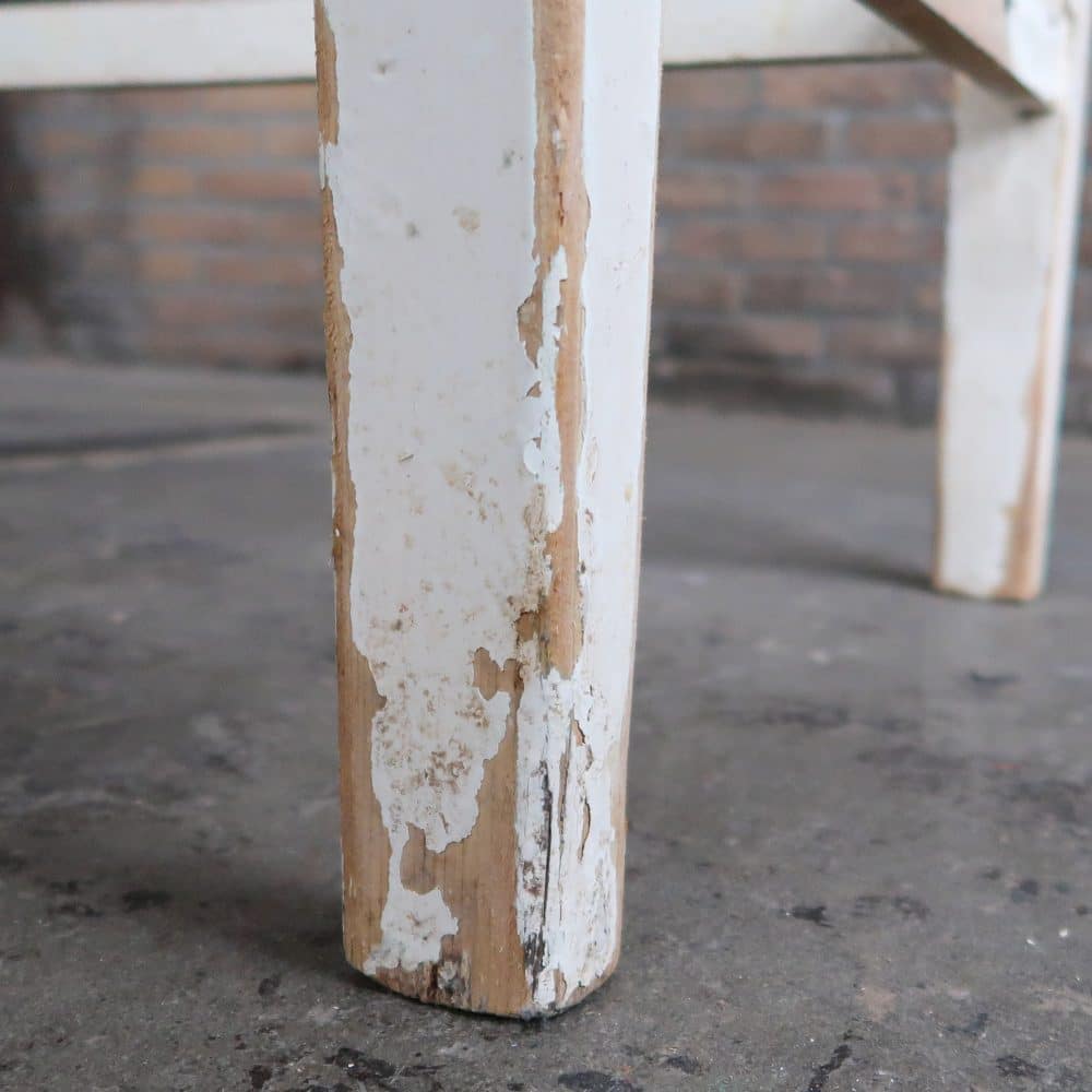 Brocante tafeltje met uitschuifbare plank - Afbeelding 8