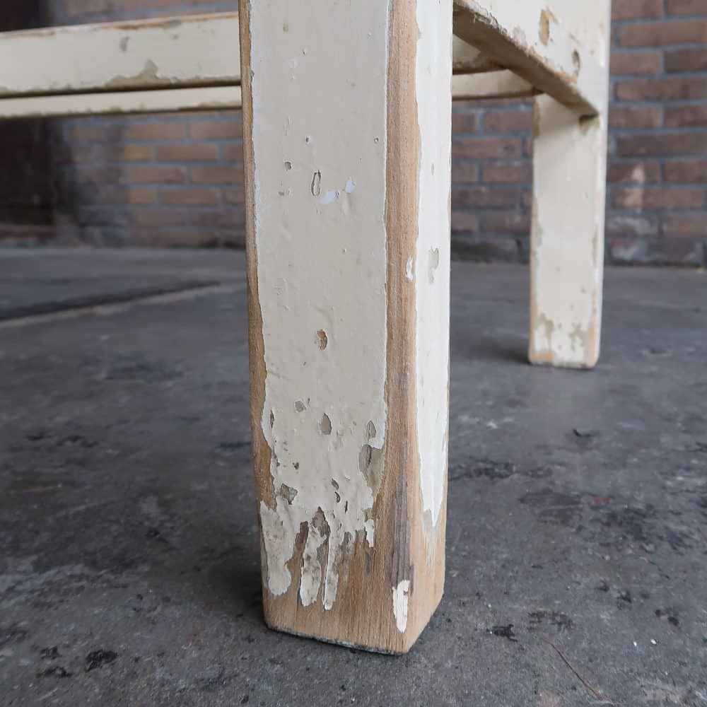 Brocante tafeltje met uitschuifbare plank - Afbeelding 11