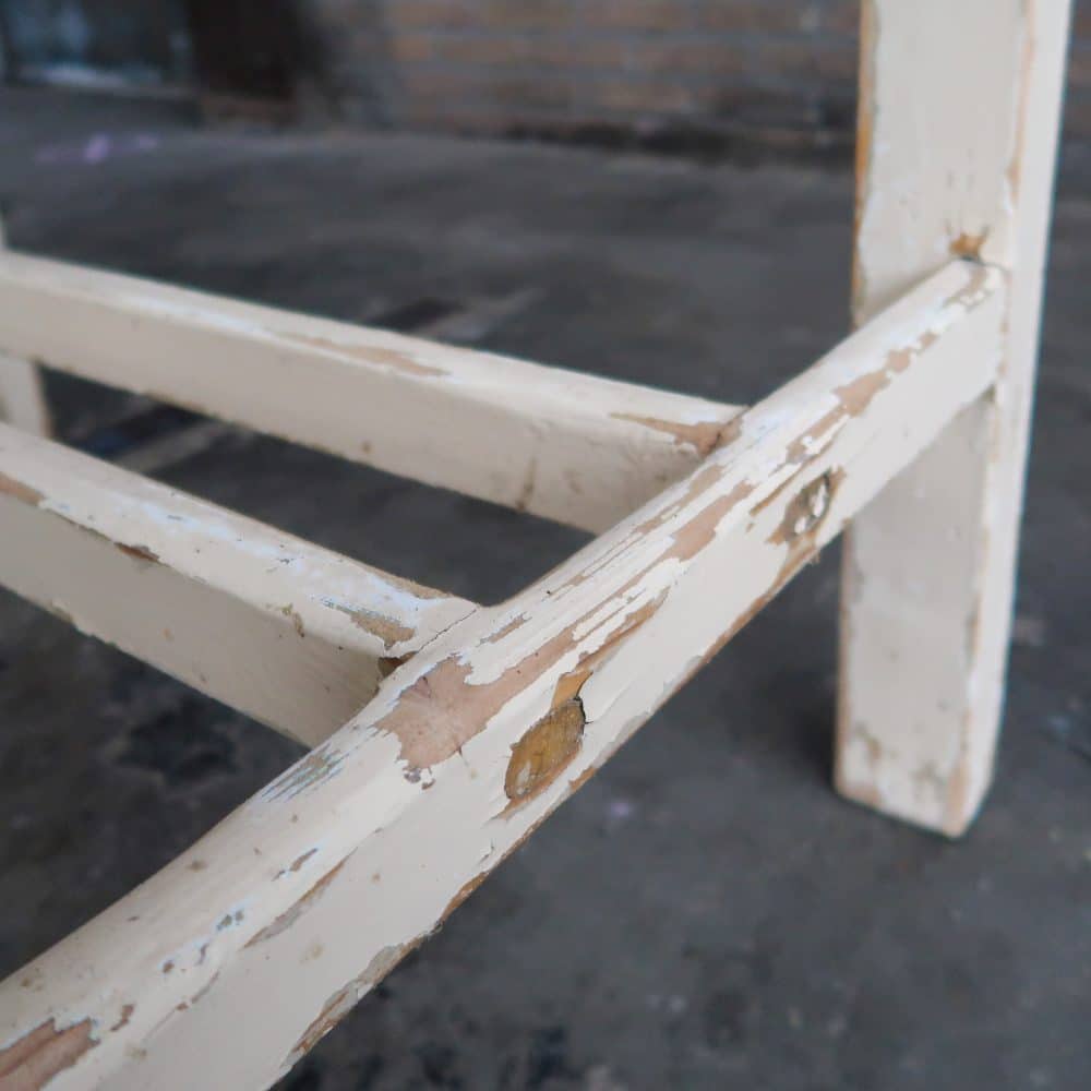 Brocante tafeltje met uitschuifbare plank - Afbeelding 9