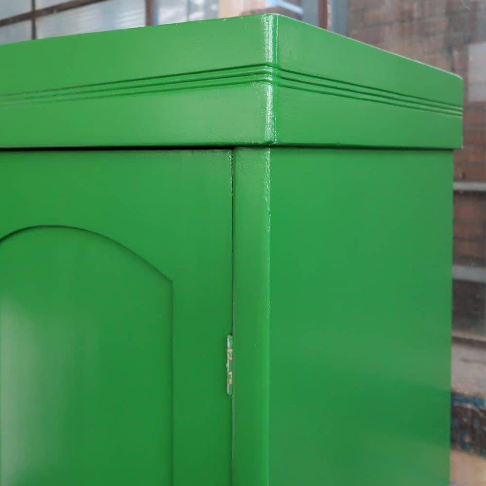 Brocante groene linnenkast - Afbeelding 5