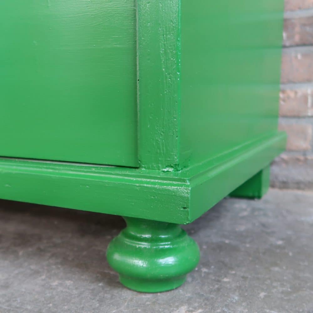 Brocante groene linnenkast - Afbeelding 9