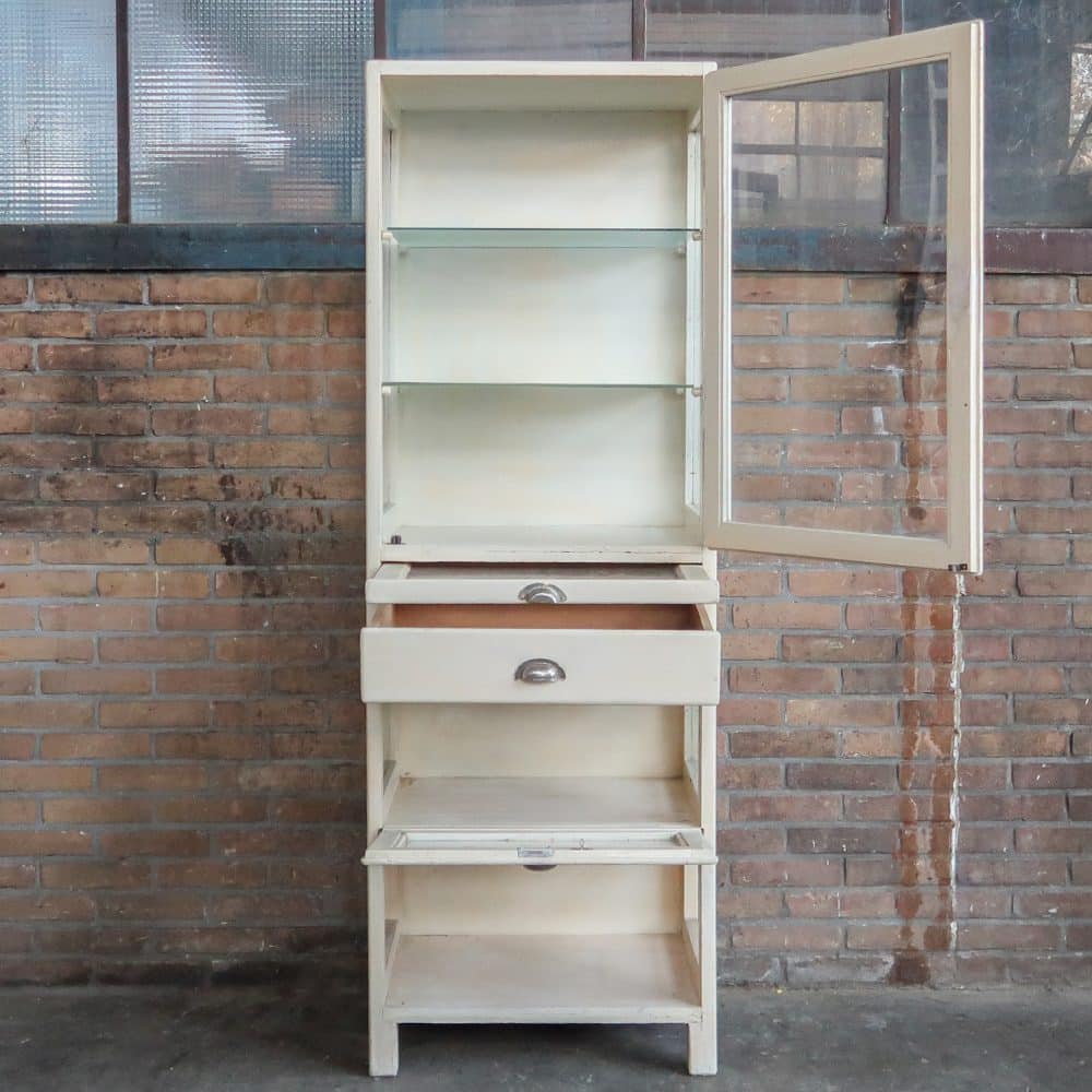 Vintage houten dokterskast - Afbeelding 3