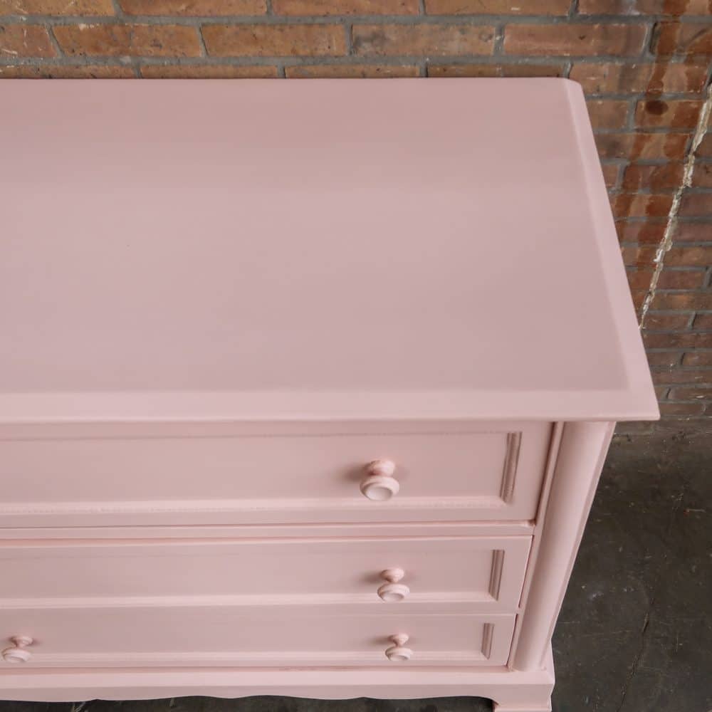 Roze brocante ladekast - Afbeelding 4