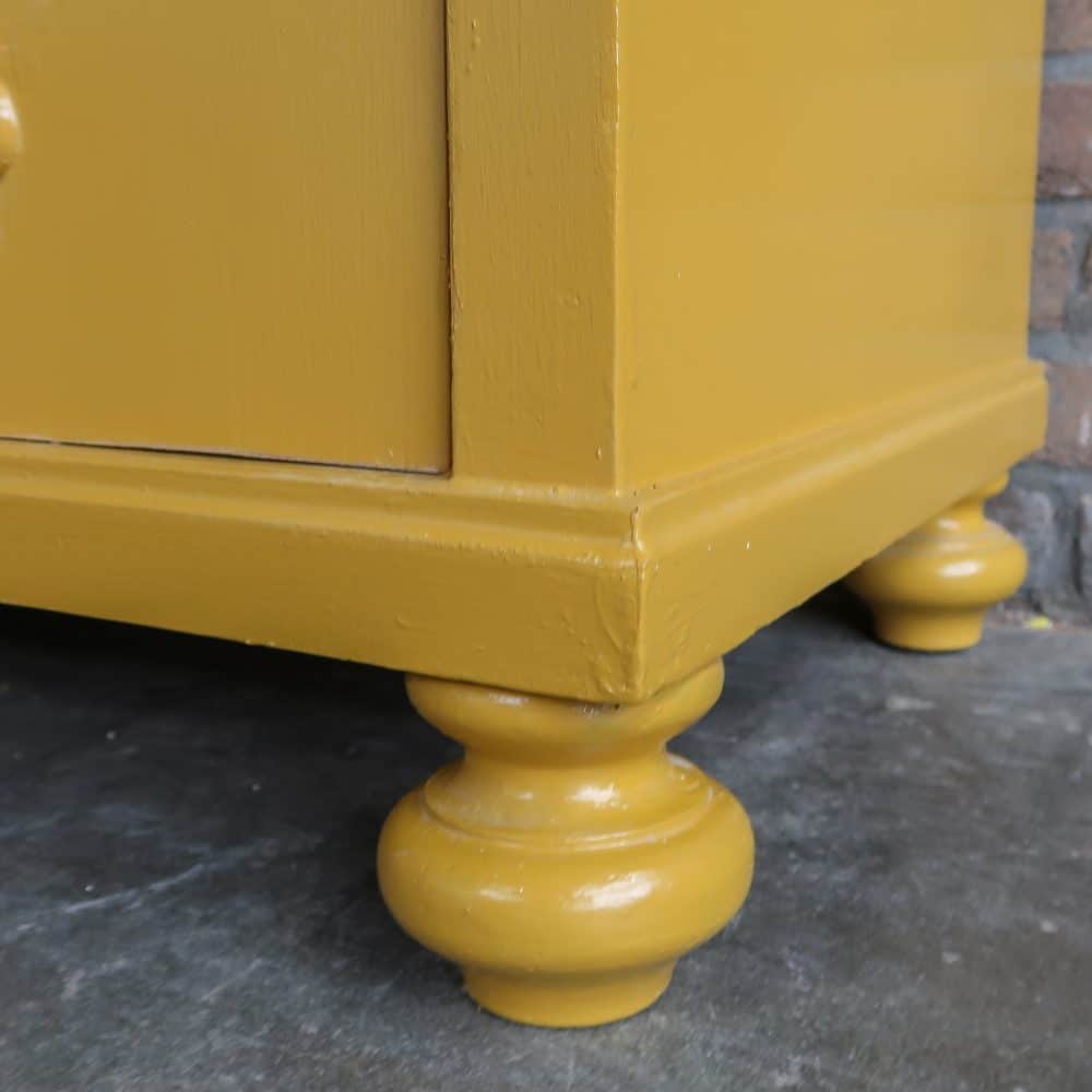 Brocante gele buffetkast - Afbeelding 12