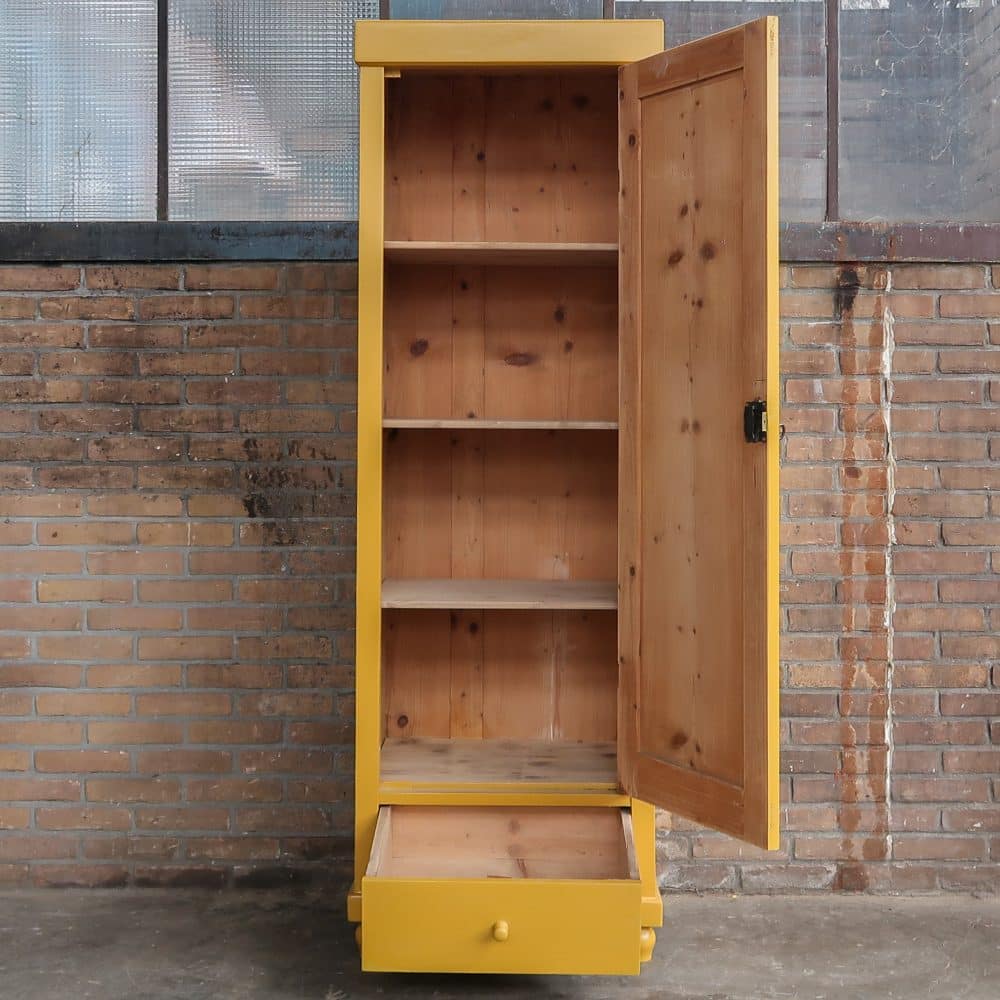 Brocante eendeurs linnenkast - Afbeelding 3