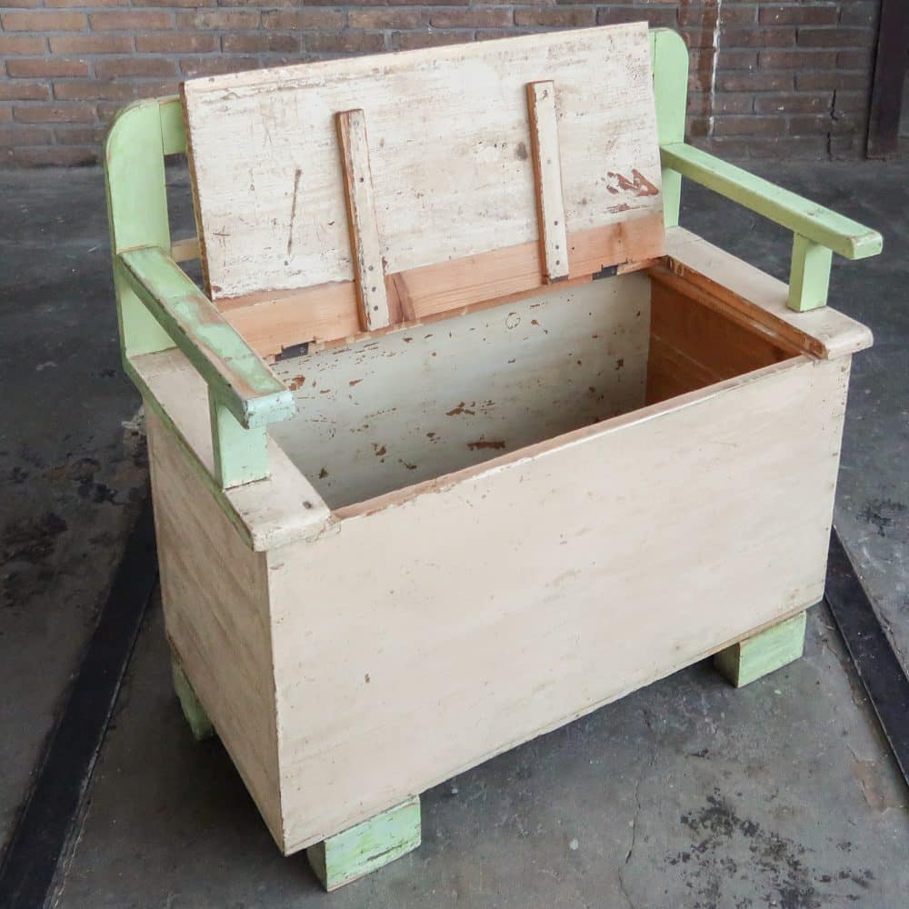 Brocante kinderbankje - Afbeelding 2