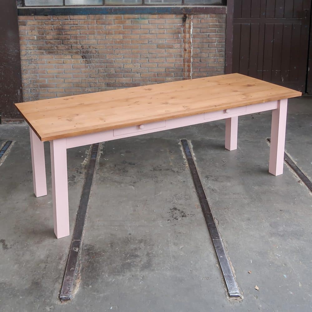 Houten eettafel - Afbeelding 2