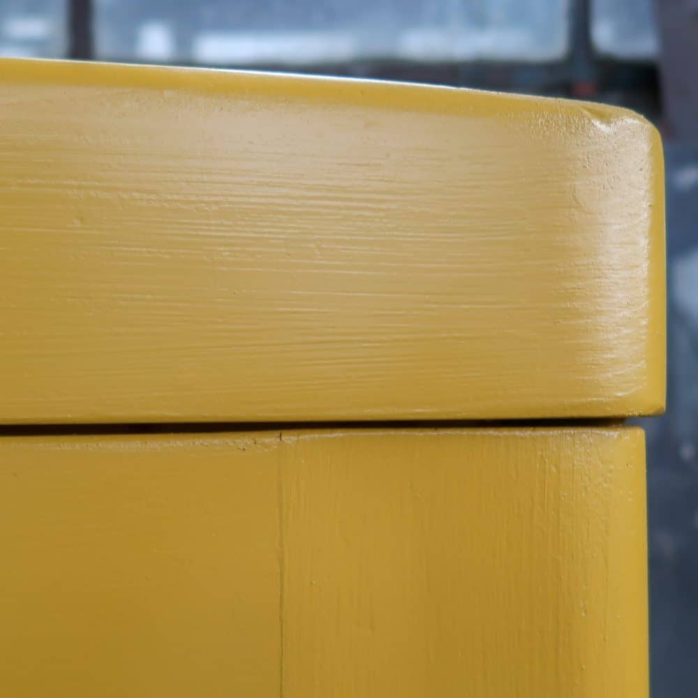 Brocante gele vitrinekast - Afbeelding 6