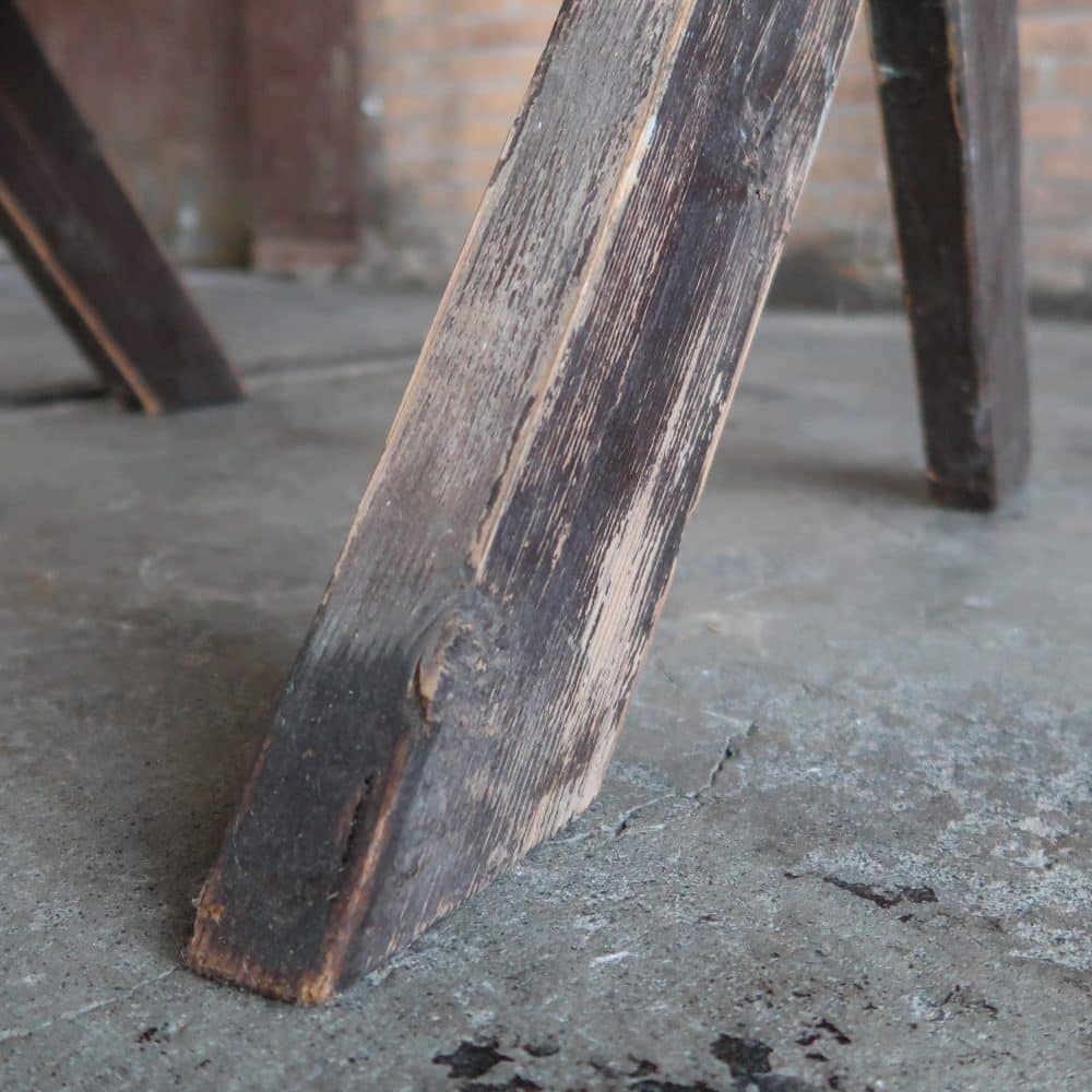 Brocante kruispoot tafeltje - Afbeelding 8