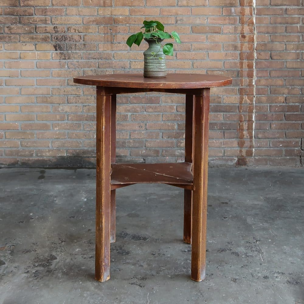 Rond brocante tafeltje