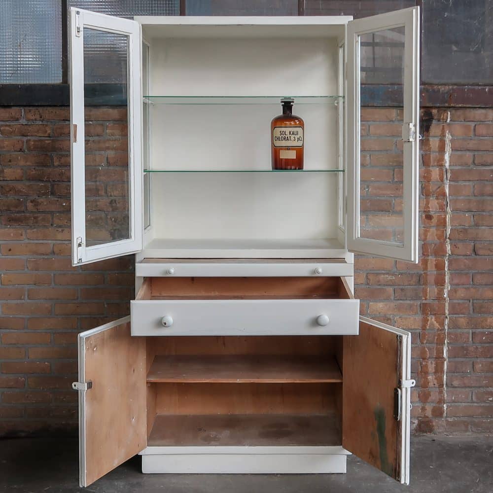Vintage houten dokterskast - Afbeelding 3