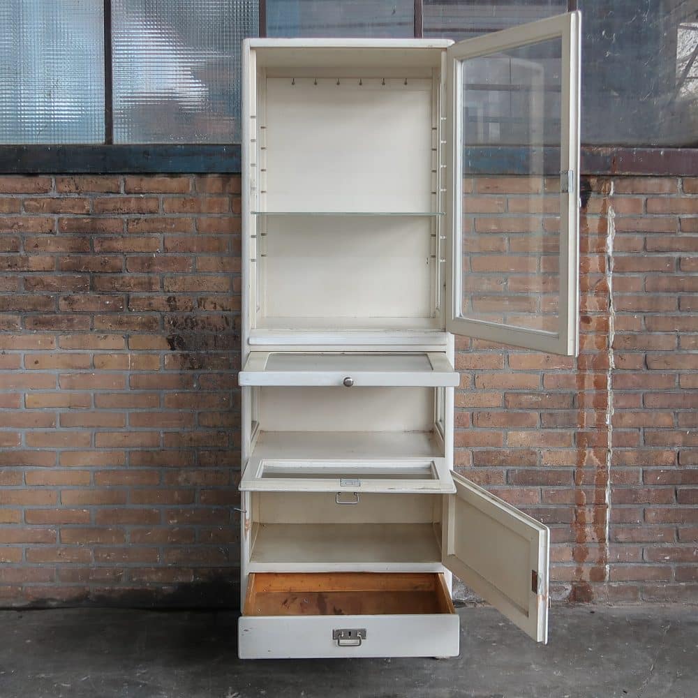 Vintage houten dokterskast - Afbeelding 3
