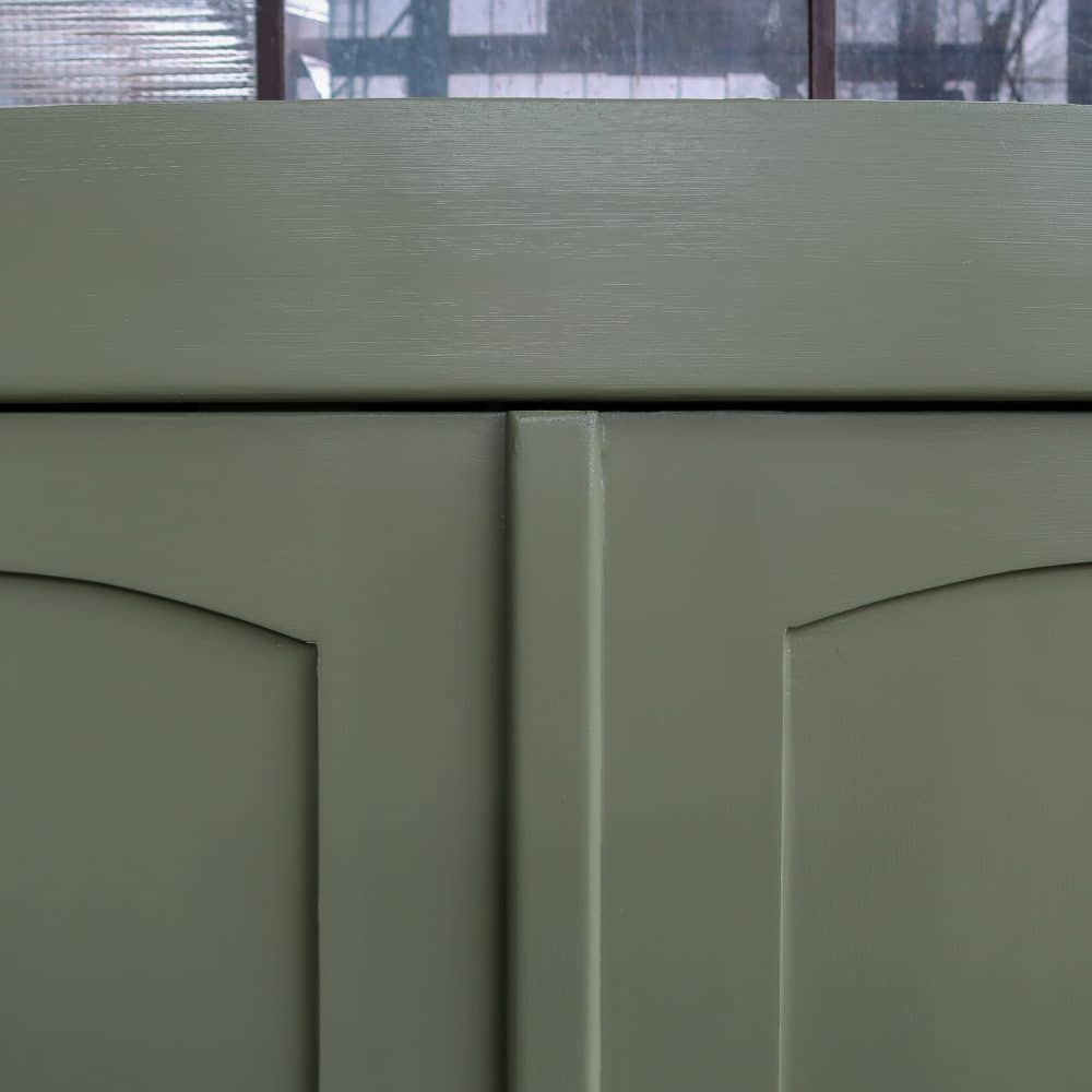 Brocante groene linnenkast - Afbeelding 4