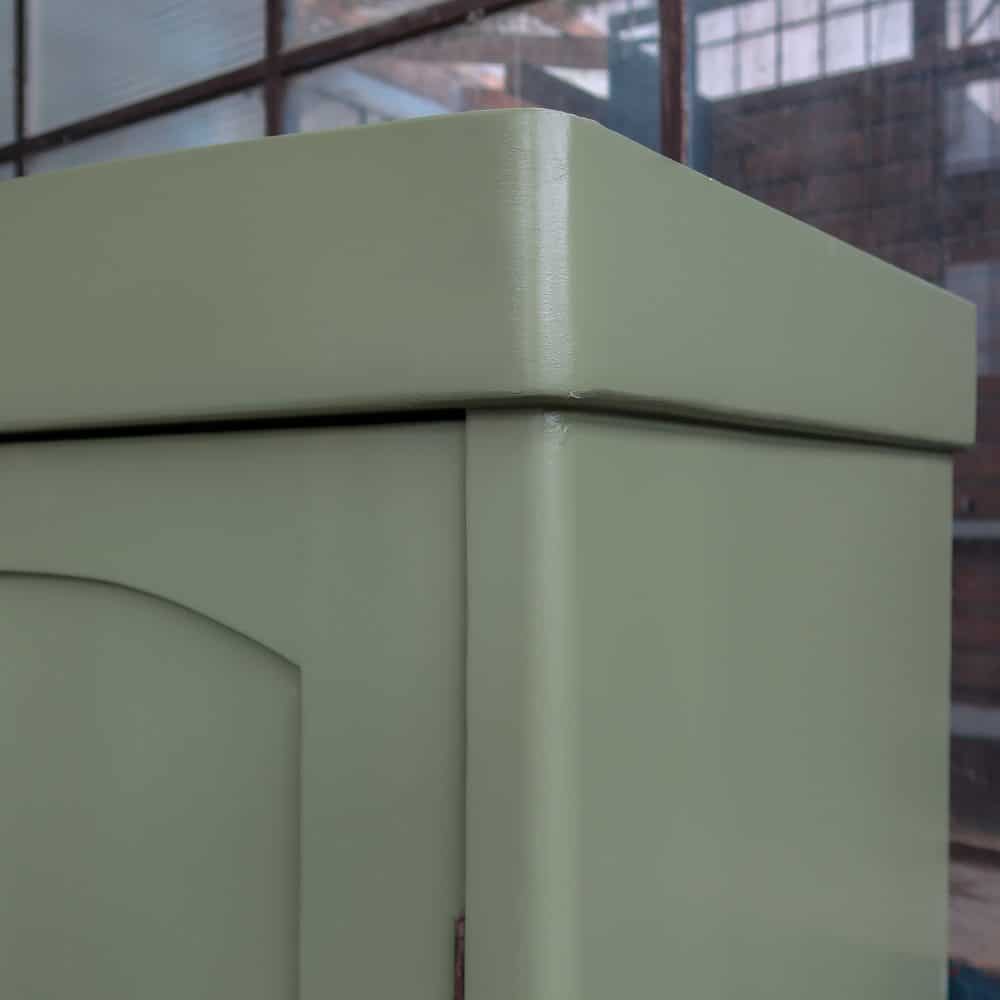 Brocante groene linnenkast - Afbeelding 5