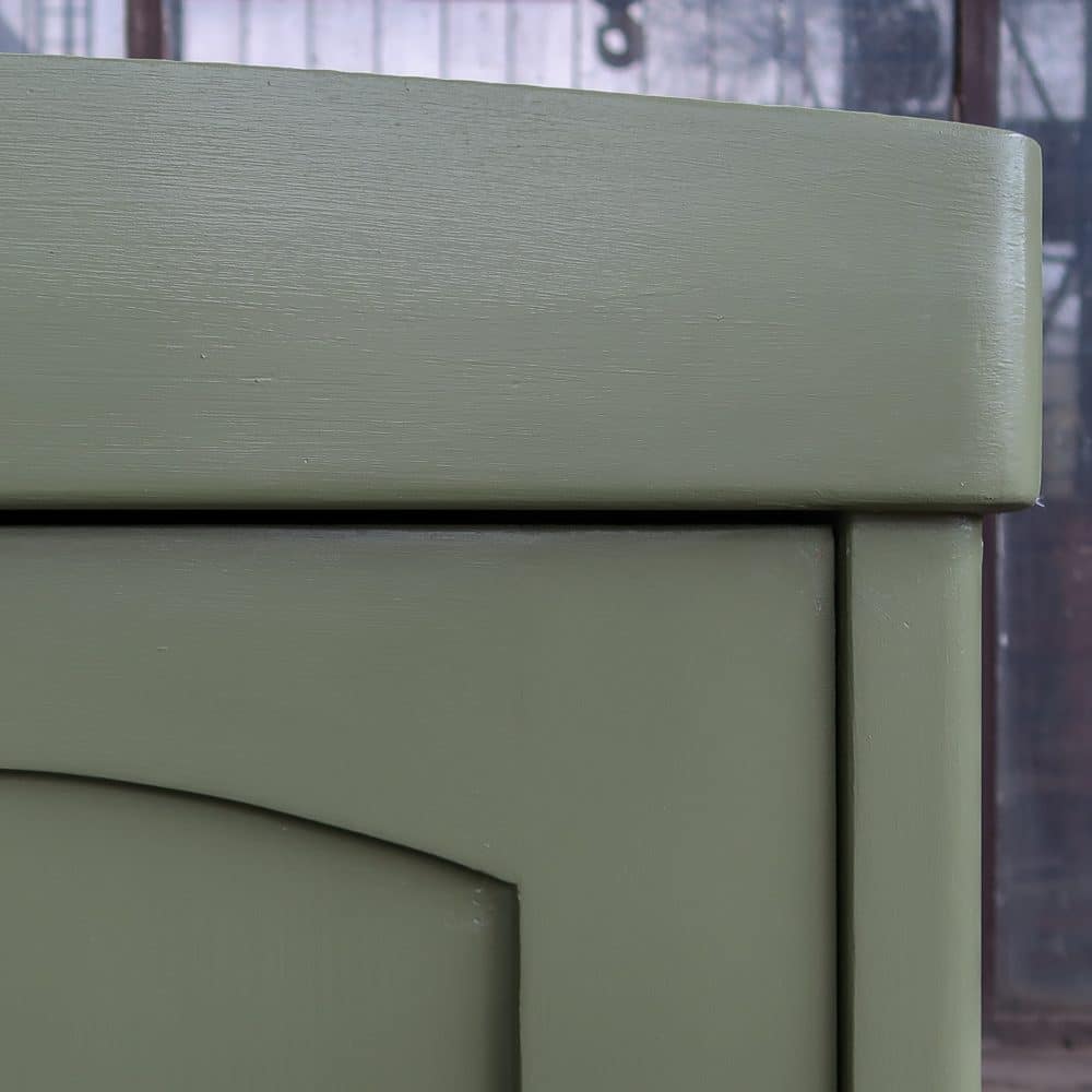 Brocante groene linnenkast - Afbeelding 6