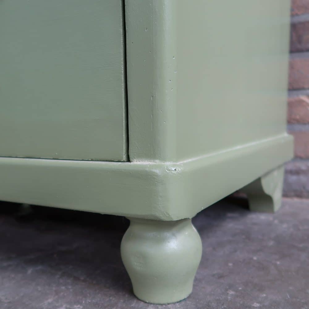 Brocante groene linnenkast - Afbeelding 9