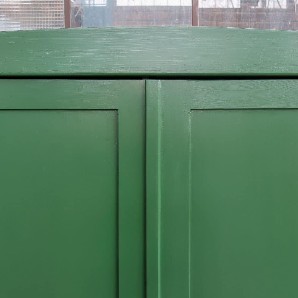 Brocante groene linnenkast - Afbeelding 4