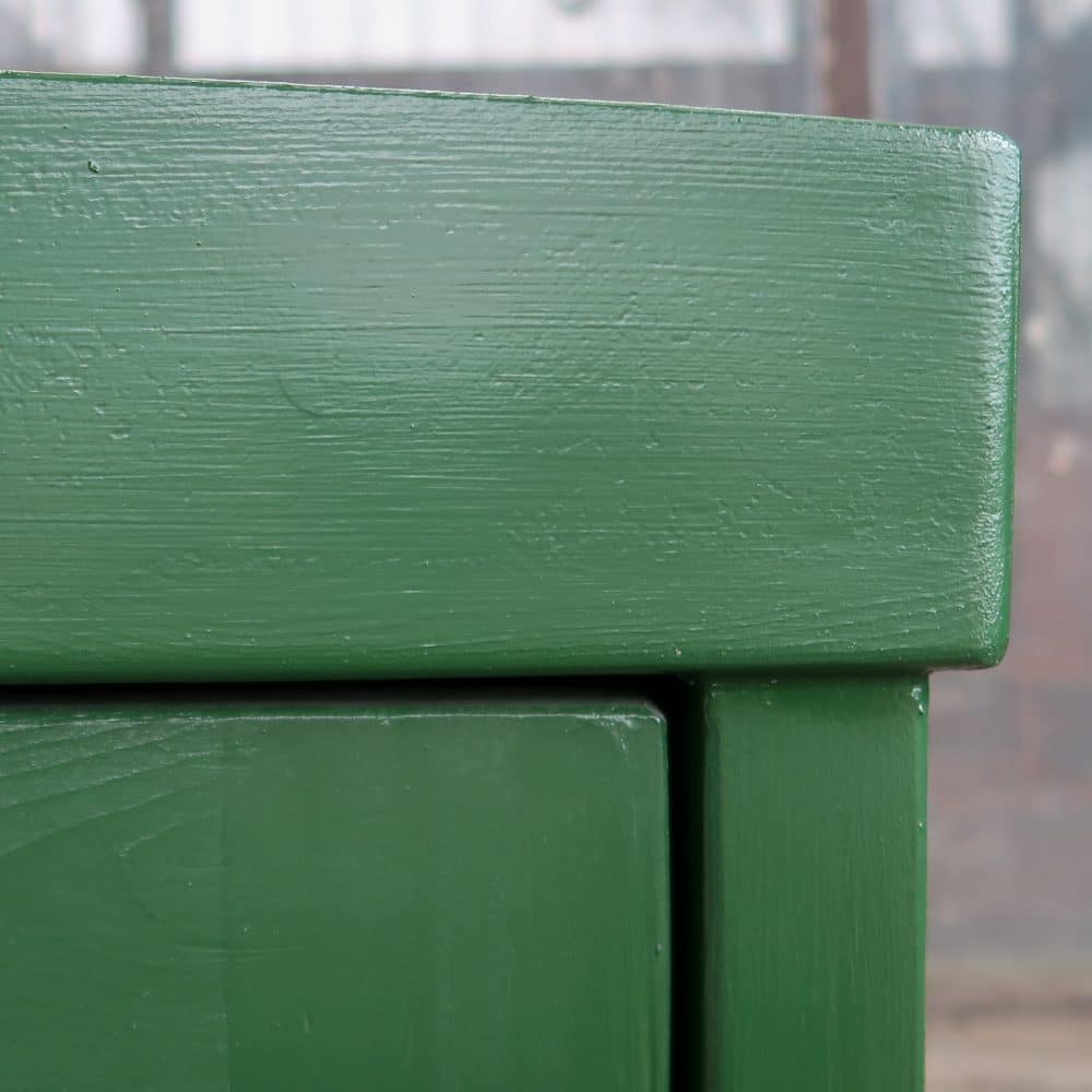 Brocante groene linnenkast - Afbeelding 6