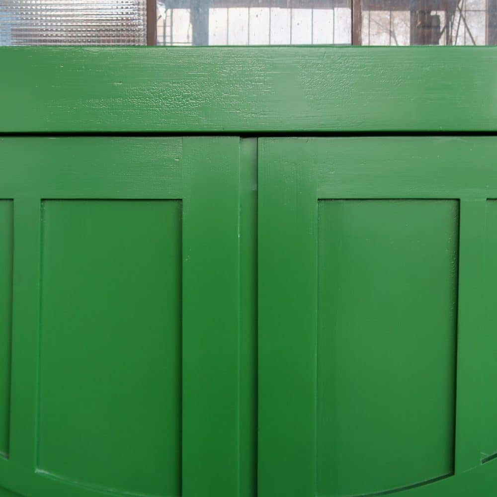 Brocante groene linnenkast - Afbeelding 4