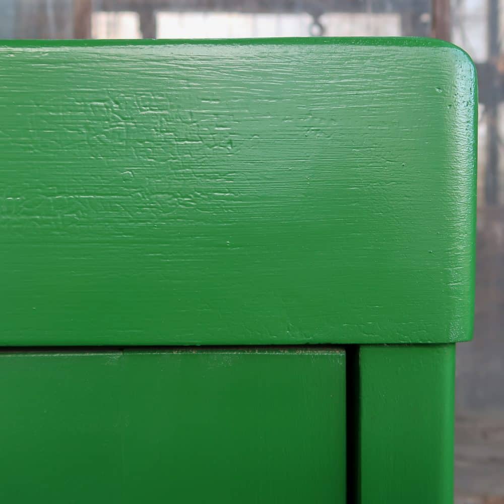 Brocante groene linnenkast - Afbeelding 6
