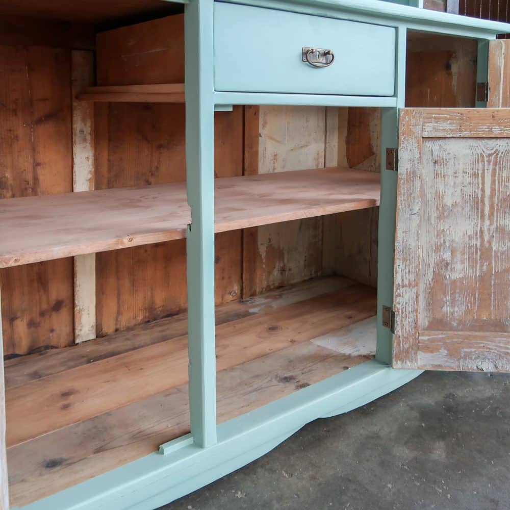 Blauwe brocante buffetkast - Afbeelding 4