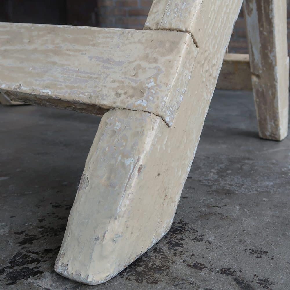 Brocante kruispoot tafeltje - Afbeelding 6