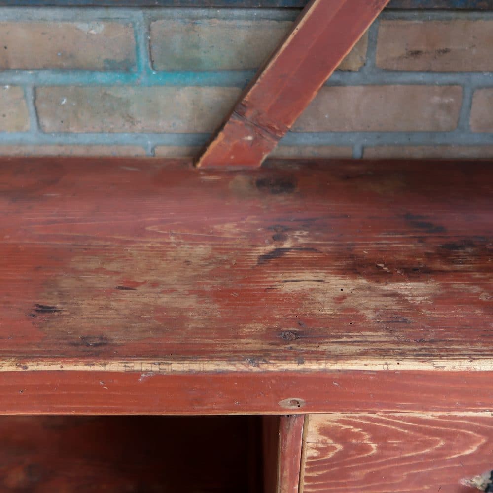 Brocante wandkast met la - Afbeelding 7