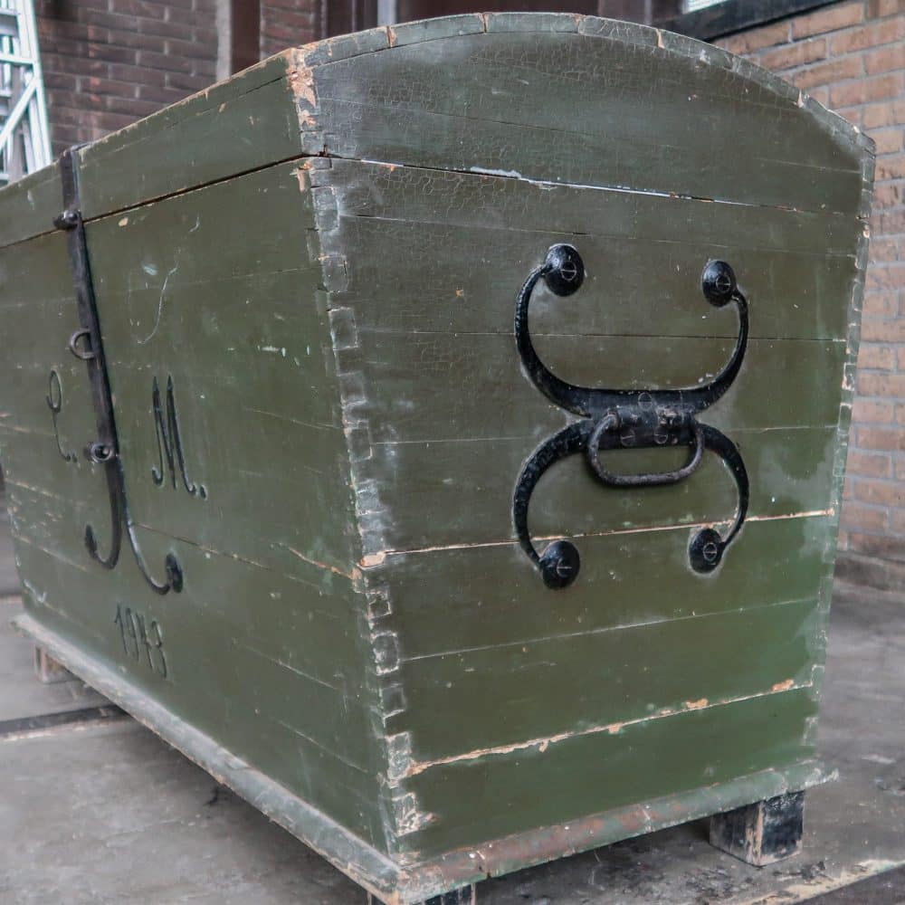 Brocante houten kist - Afbeelding 2