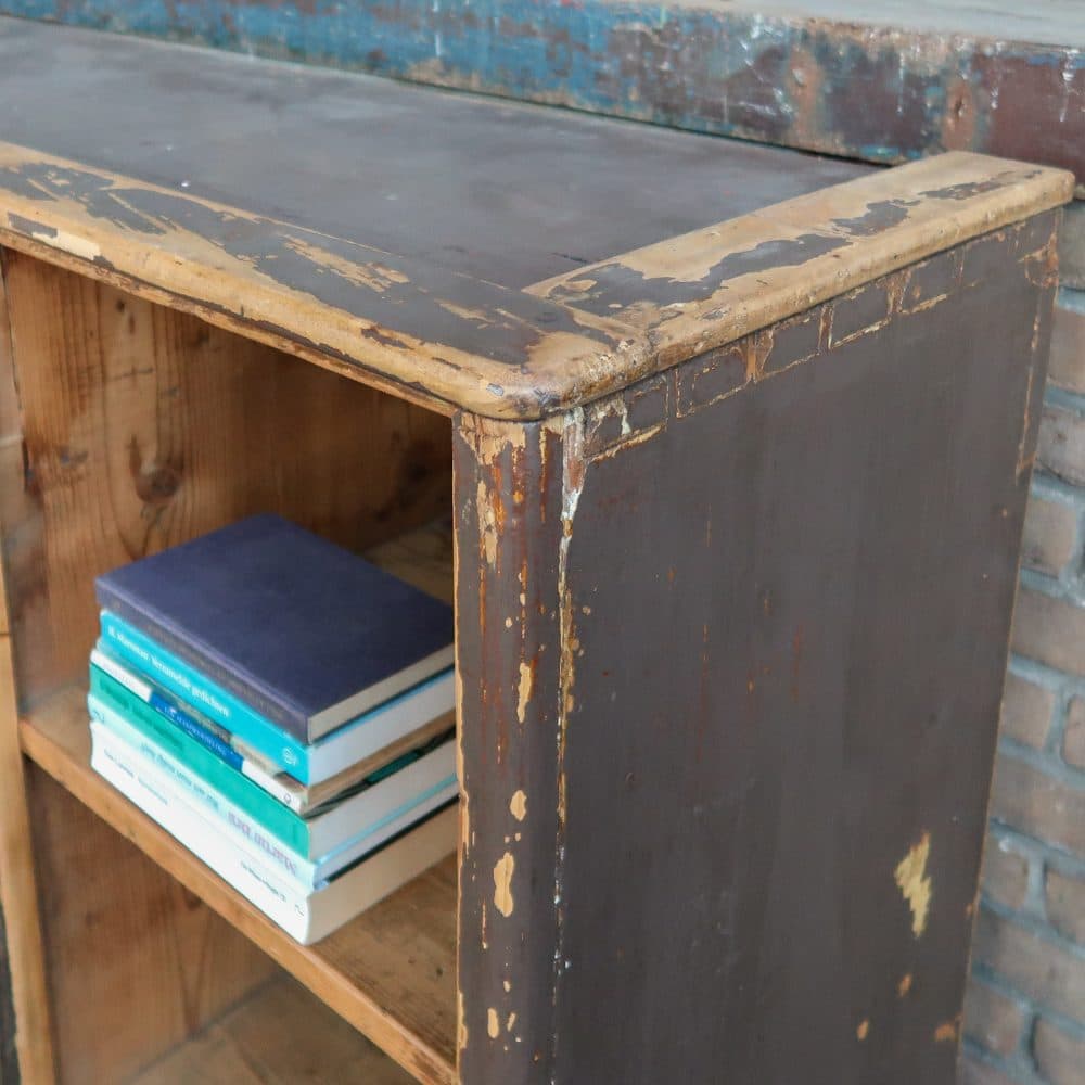 Brocante houten vakkenkast - Afbeelding 3