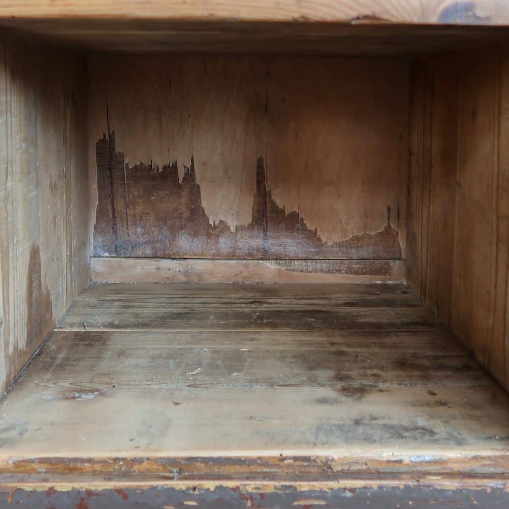 Brocante houten vakkenkast - Afbeelding 6
