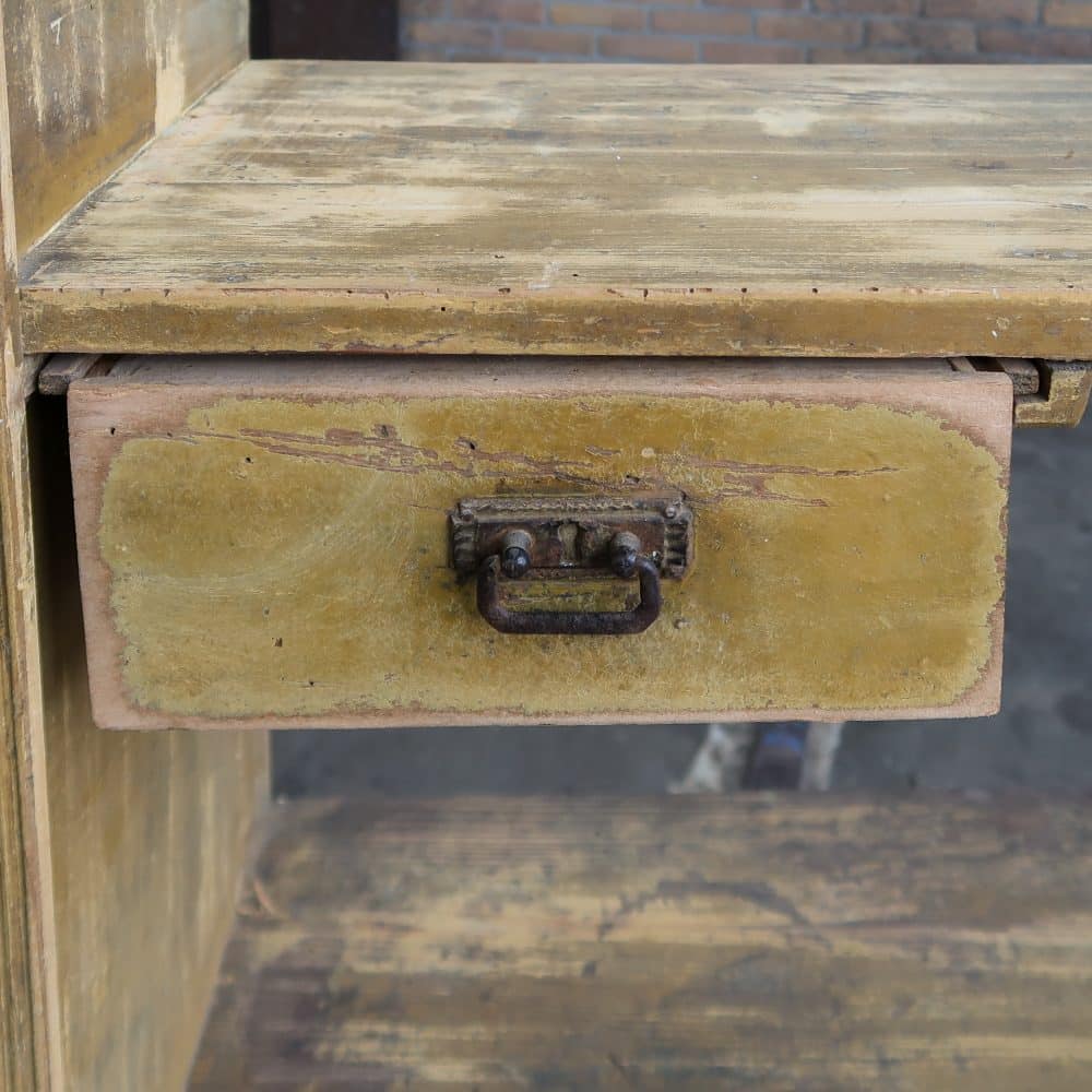 Brocante boekenkast met la - Afbeelding 4