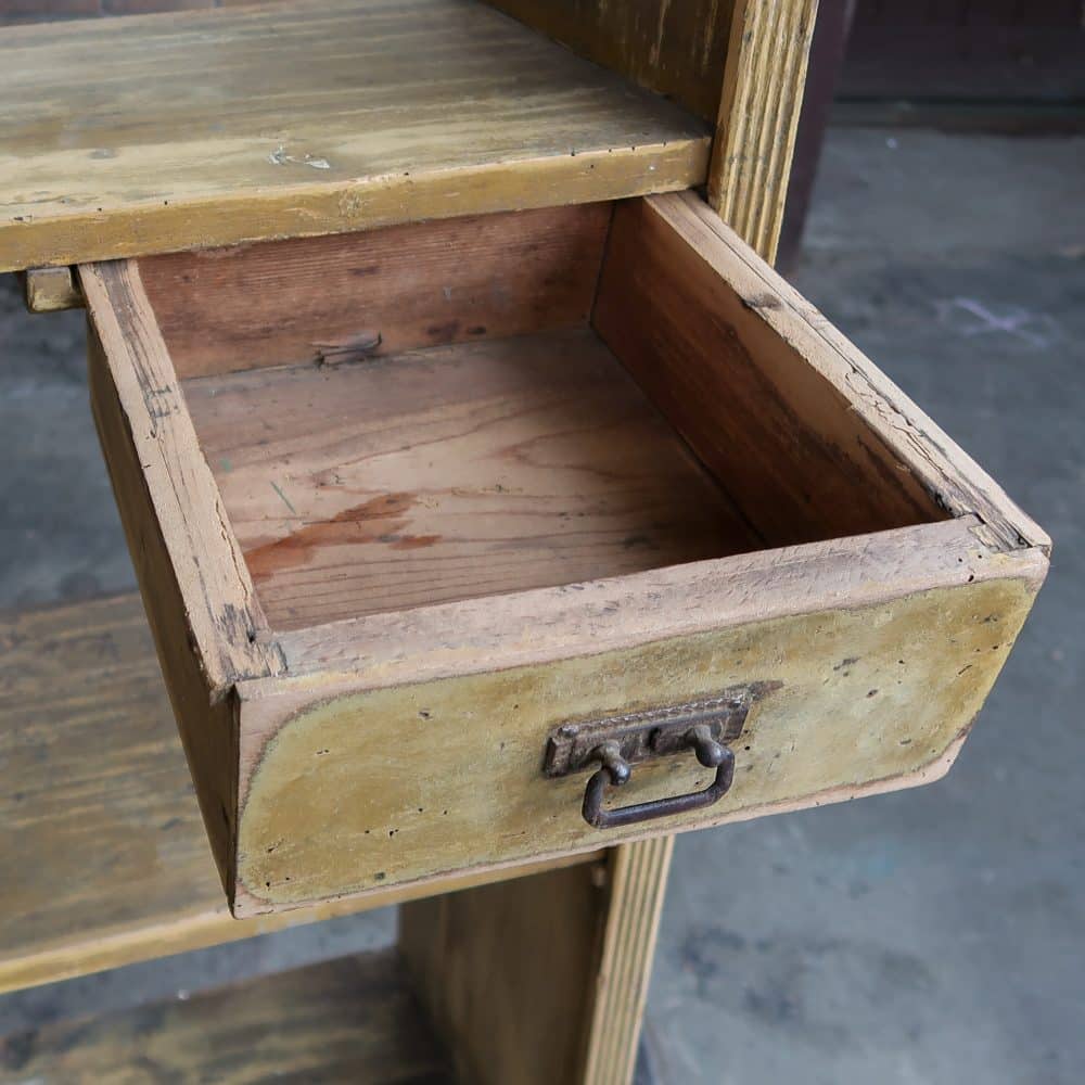 Brocante boekenkast met la - Afbeelding 5