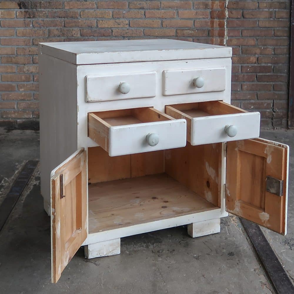 Brocante houten wastafel - Afbeelding 4